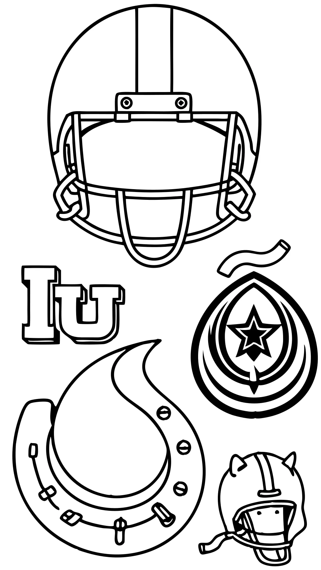 coloriage des Colts d’Indianapolis